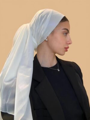 כותנה דגם ללין לבן