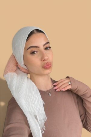 כותנה דגם רויאל לבן אפרסק
