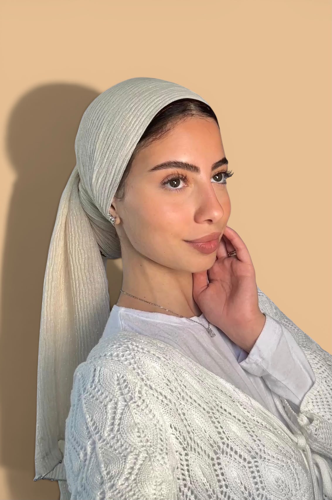 כותנה דגם סיאל שמנת – תמונה 2