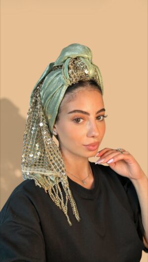 LUMIÈRE – מטפחת בד לורקס מעצבים ירוק מיוחד
